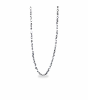 22 Inch Silver Plated Round Link Cable Necklace Chain